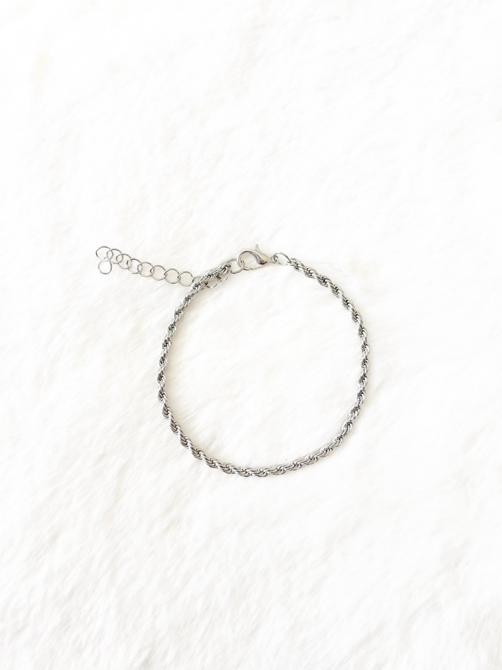 5/$15 🩷 MUST BUNDLE Silver Twisted Rope Bracelet - Women Jewelry